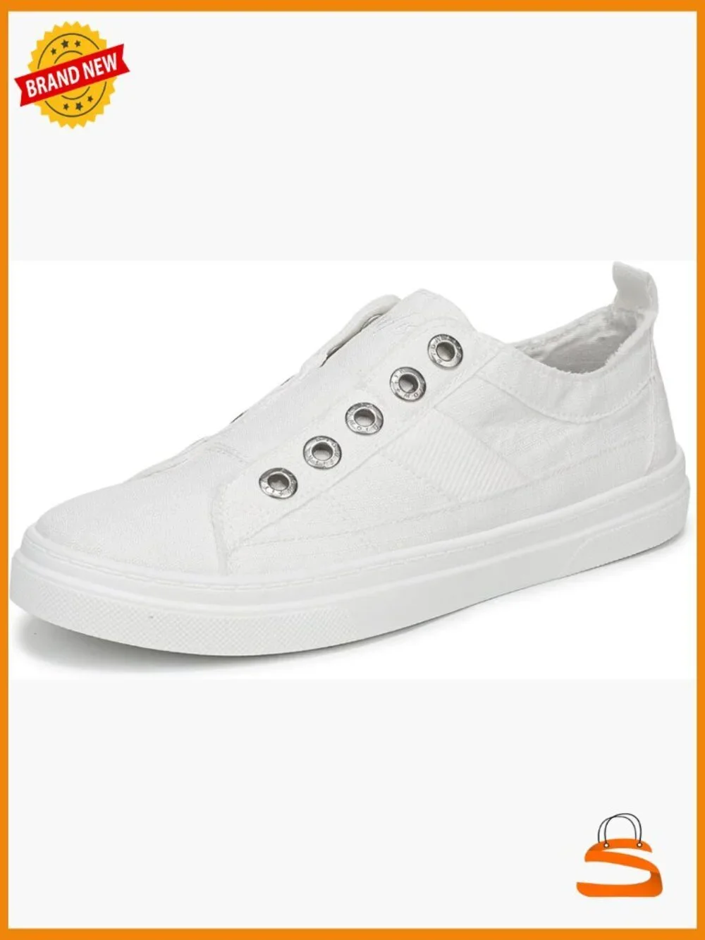 Slip-On Fashion Sneakers with Canvas Upper and Lightweight Sole